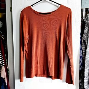 Women's Orange Long Sleeve Top
